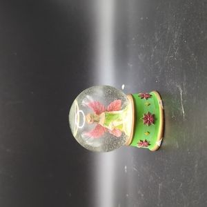 Poinsettia fairy water globe